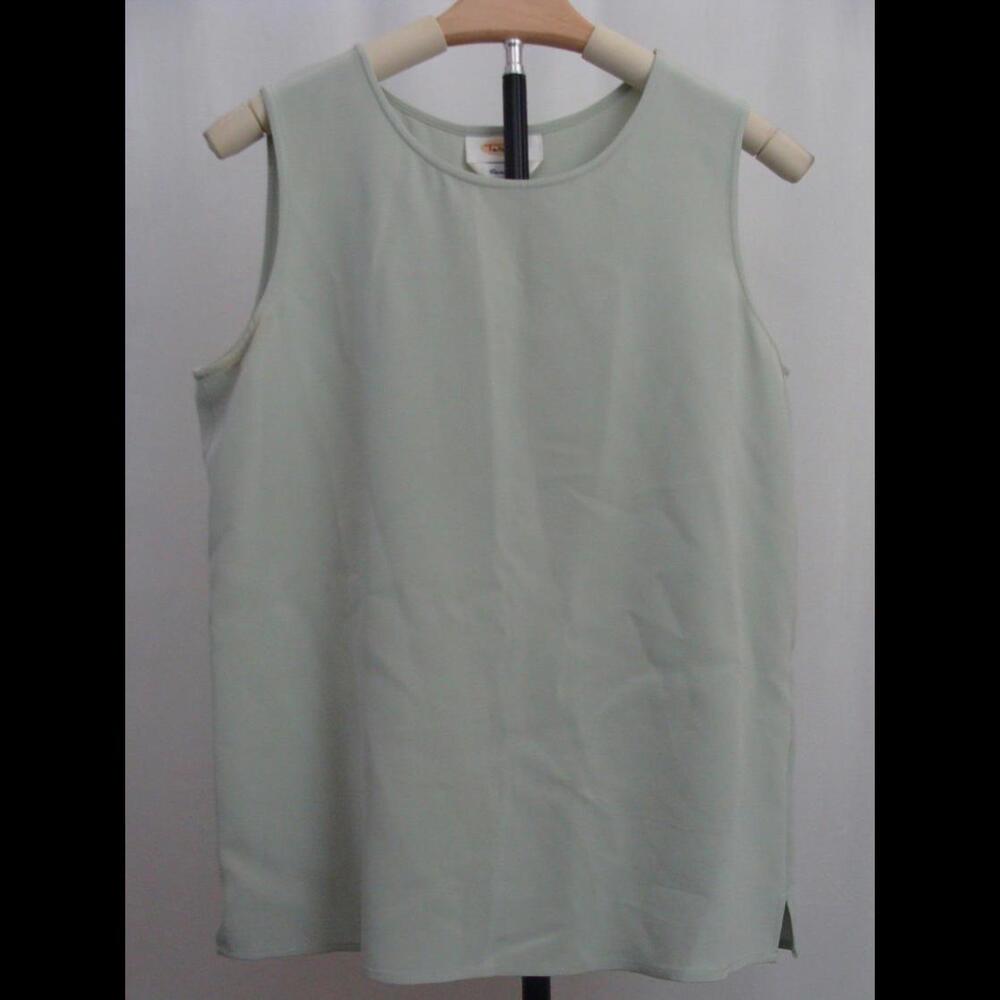 Talbots Elegant Mint Green Sleeveless Top